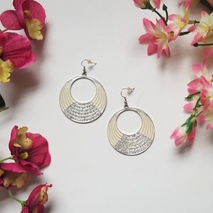 Last Chance! Sparkly Earring ivory and crystals